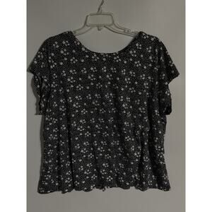 Ellos Top Womens Plus 3X 30/32 Daisies Garden Fairy Cottagecore Flower Power